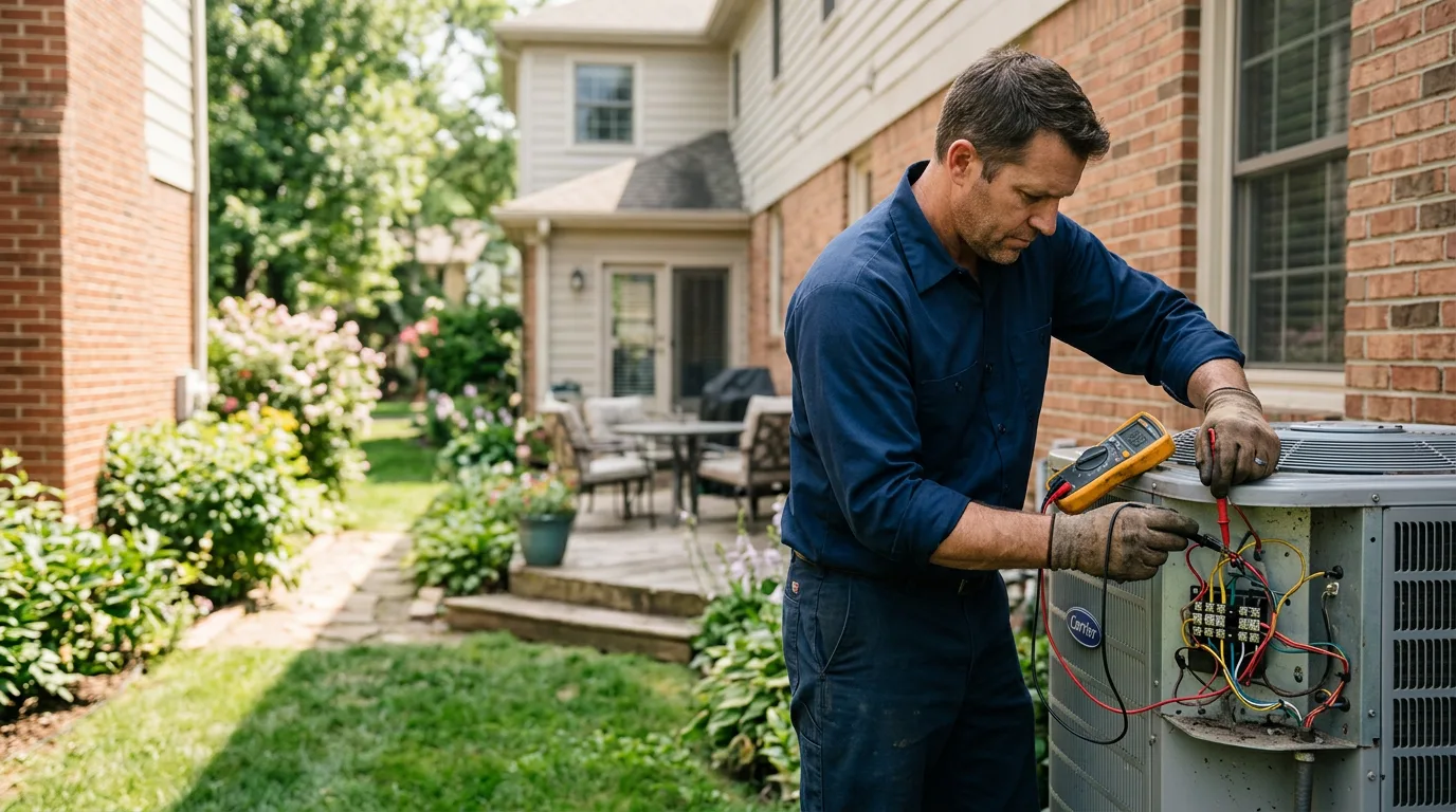 HVAC technician working near Monticello, MS